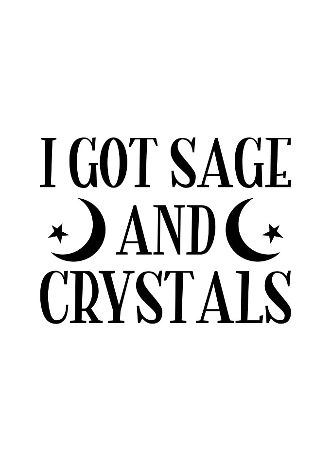 Sage Crystals Witches Gift