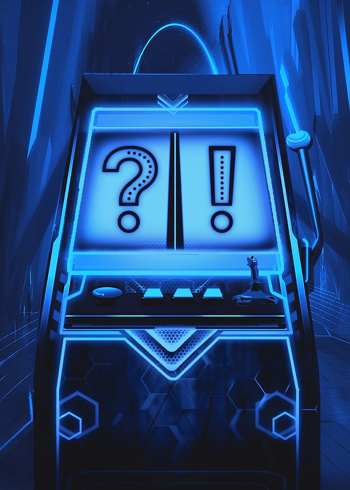 Neon blu Mono Slot Machine