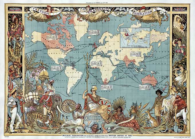 World map British Empire