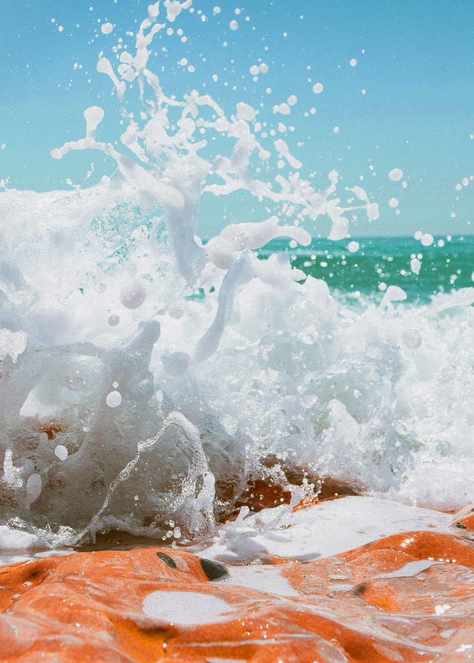 Beige and White Sand Beach