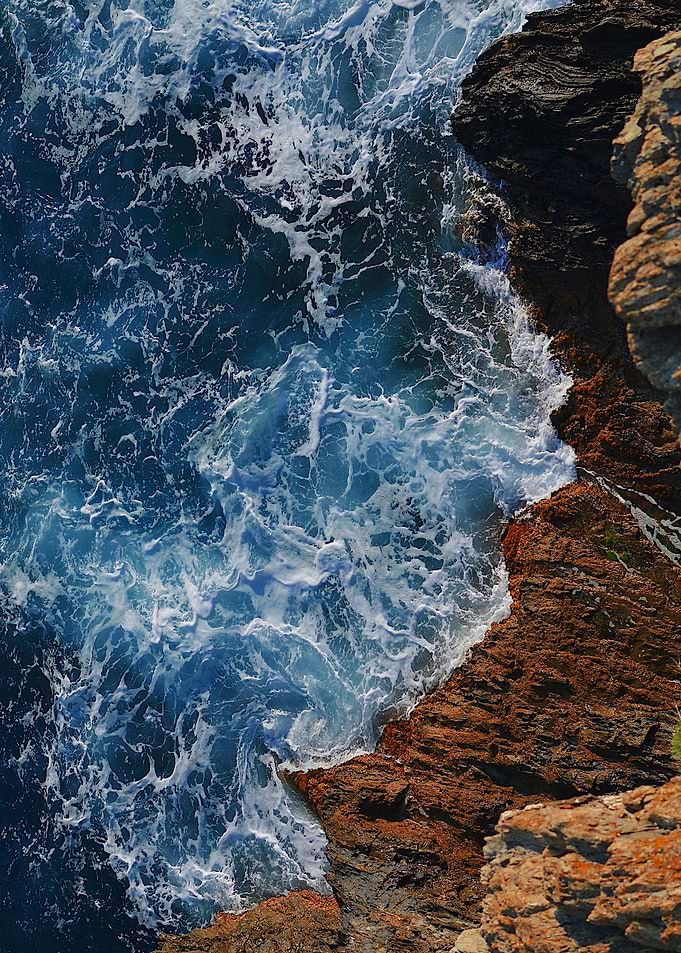 Shades of Blue Rocky Ocean