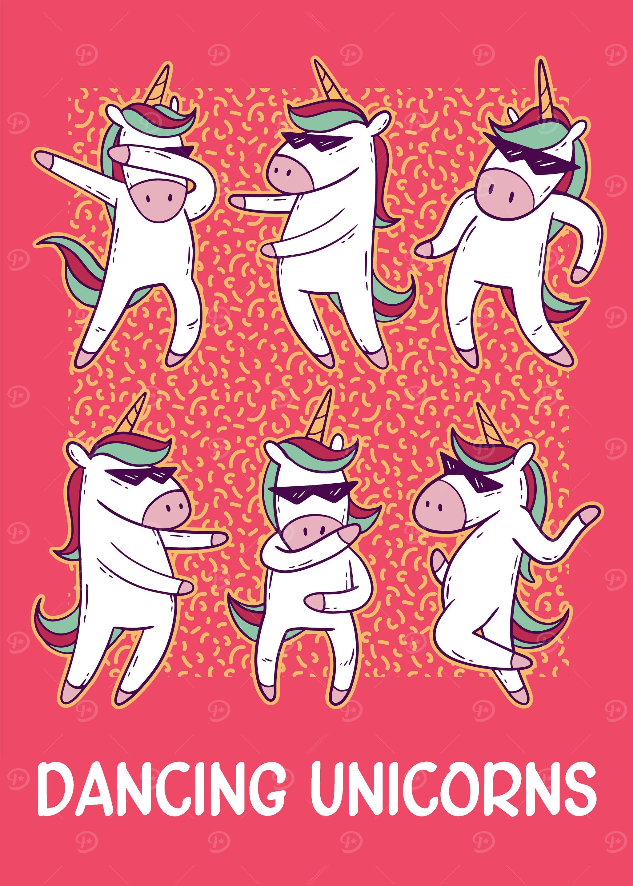 Funny Dancing Unicorns