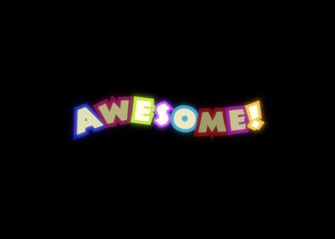 Cartoon happy awesome
