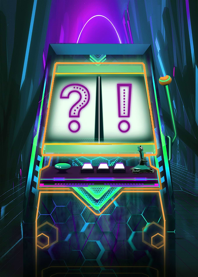 Neon Teal Slot Machine