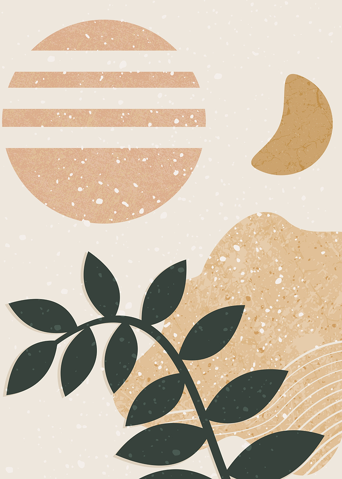 Abstract circle shape leaf