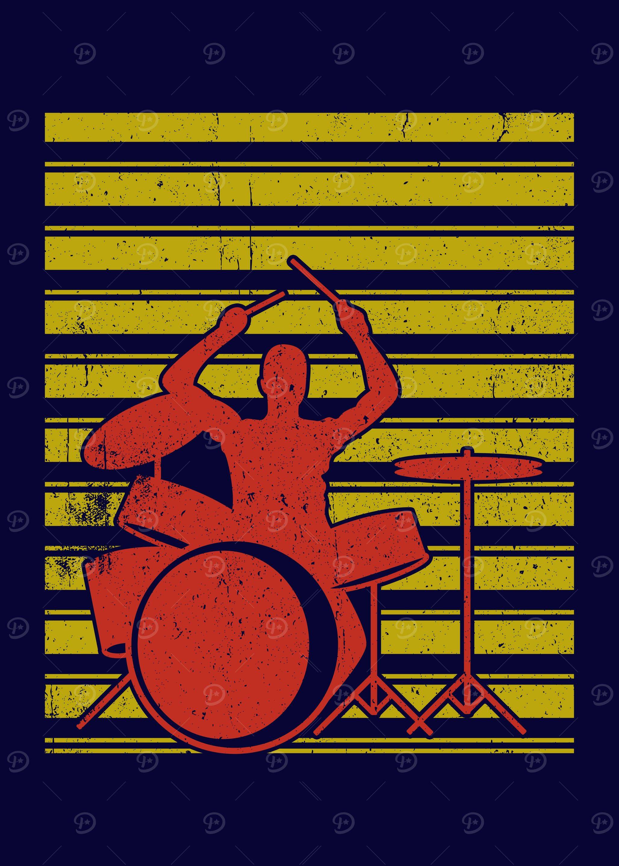 Drummer Sunset Drum Set