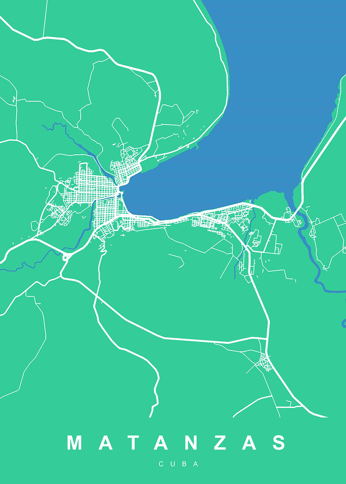 MATANZAS Map CUBA