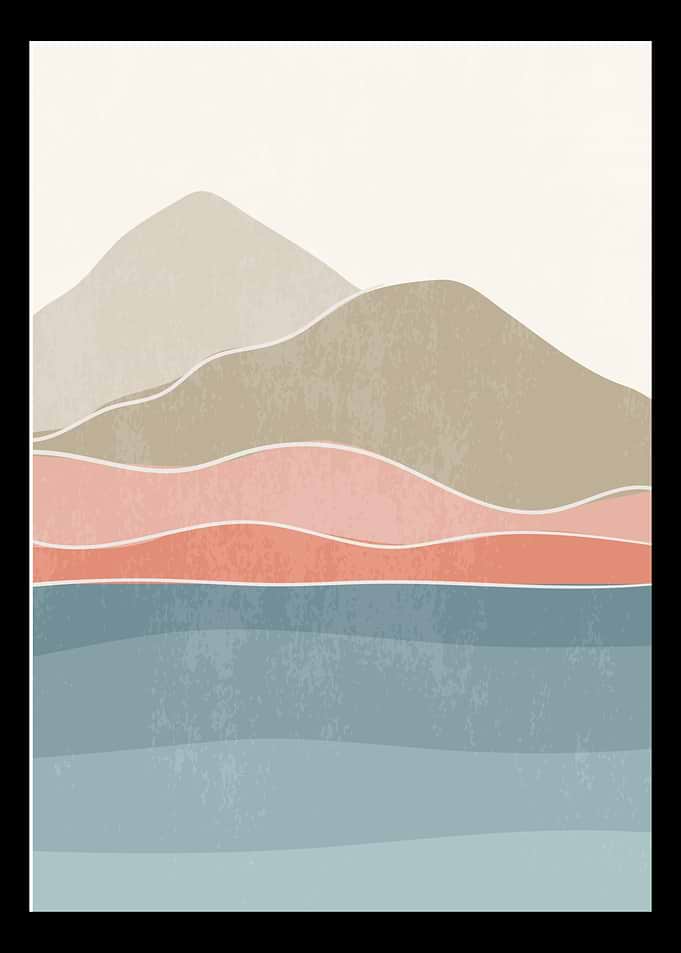 Modern minimalist mountain