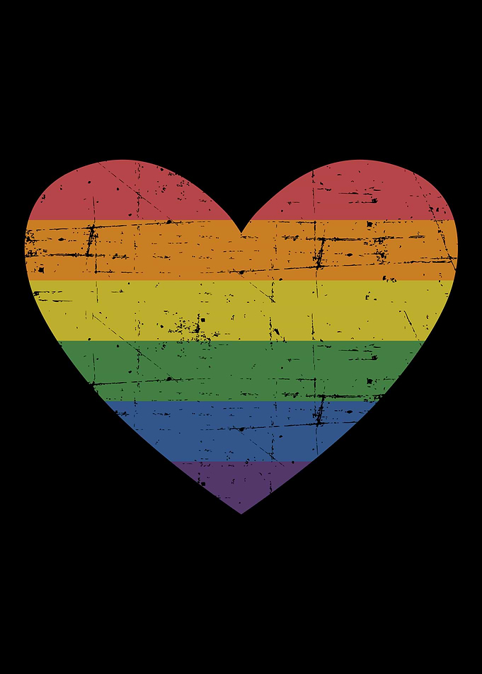 Rainbow heart flag for gay