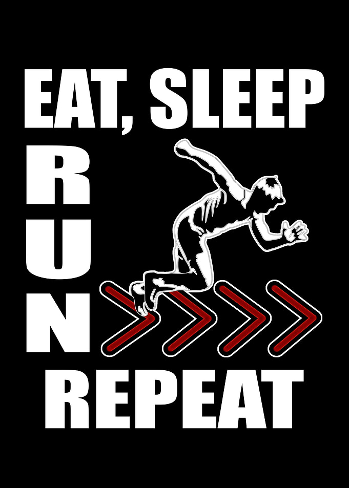 Eat Sleep Run Repeat Retro