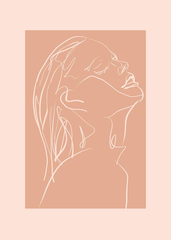 Feminine Line Art Pastel