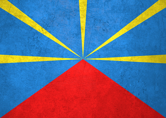 Flag of Reunion on Wall