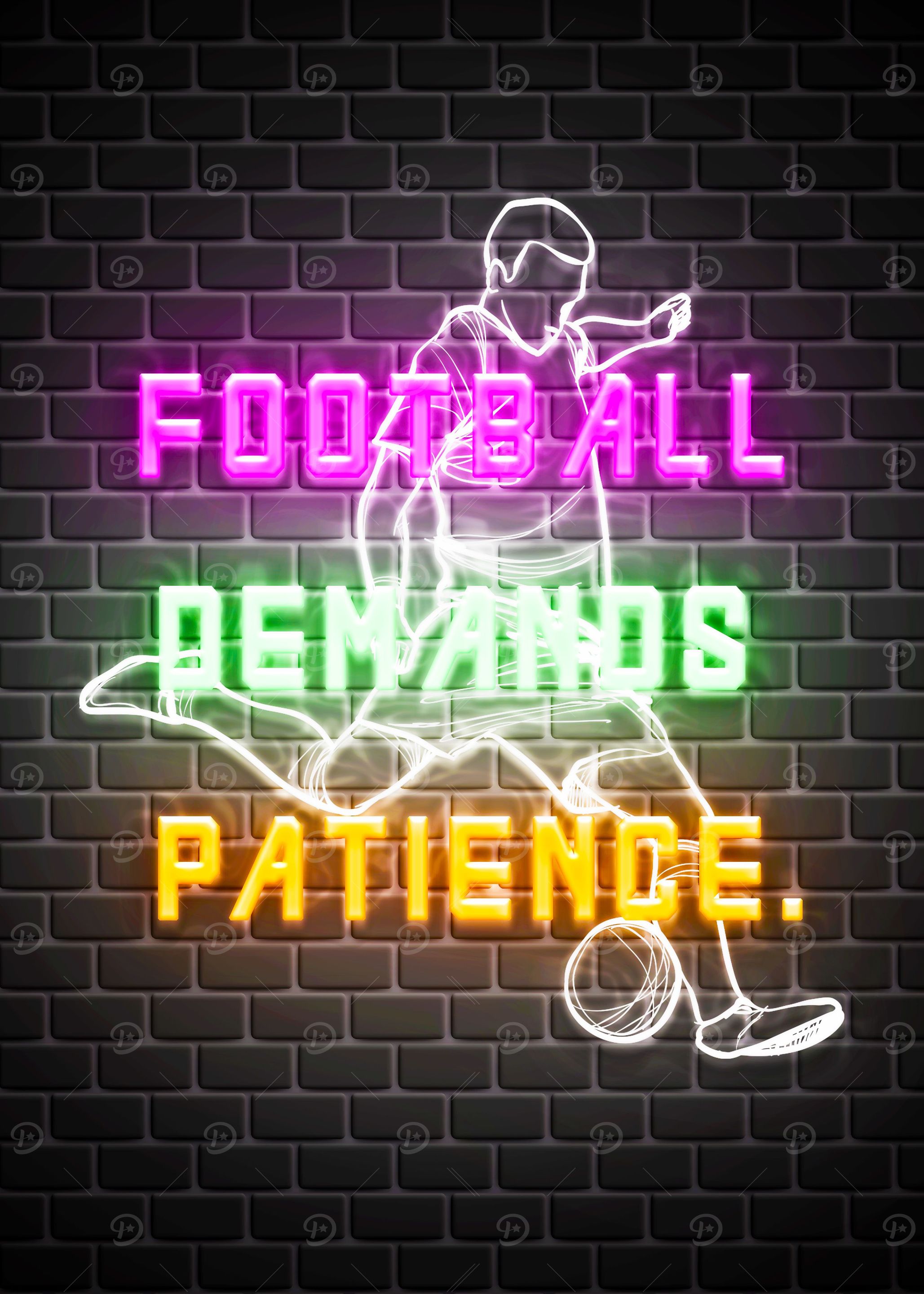Football Quotes Neon