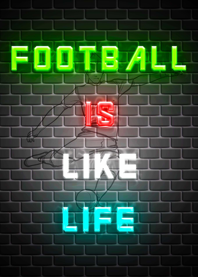 Football Quotes Neon