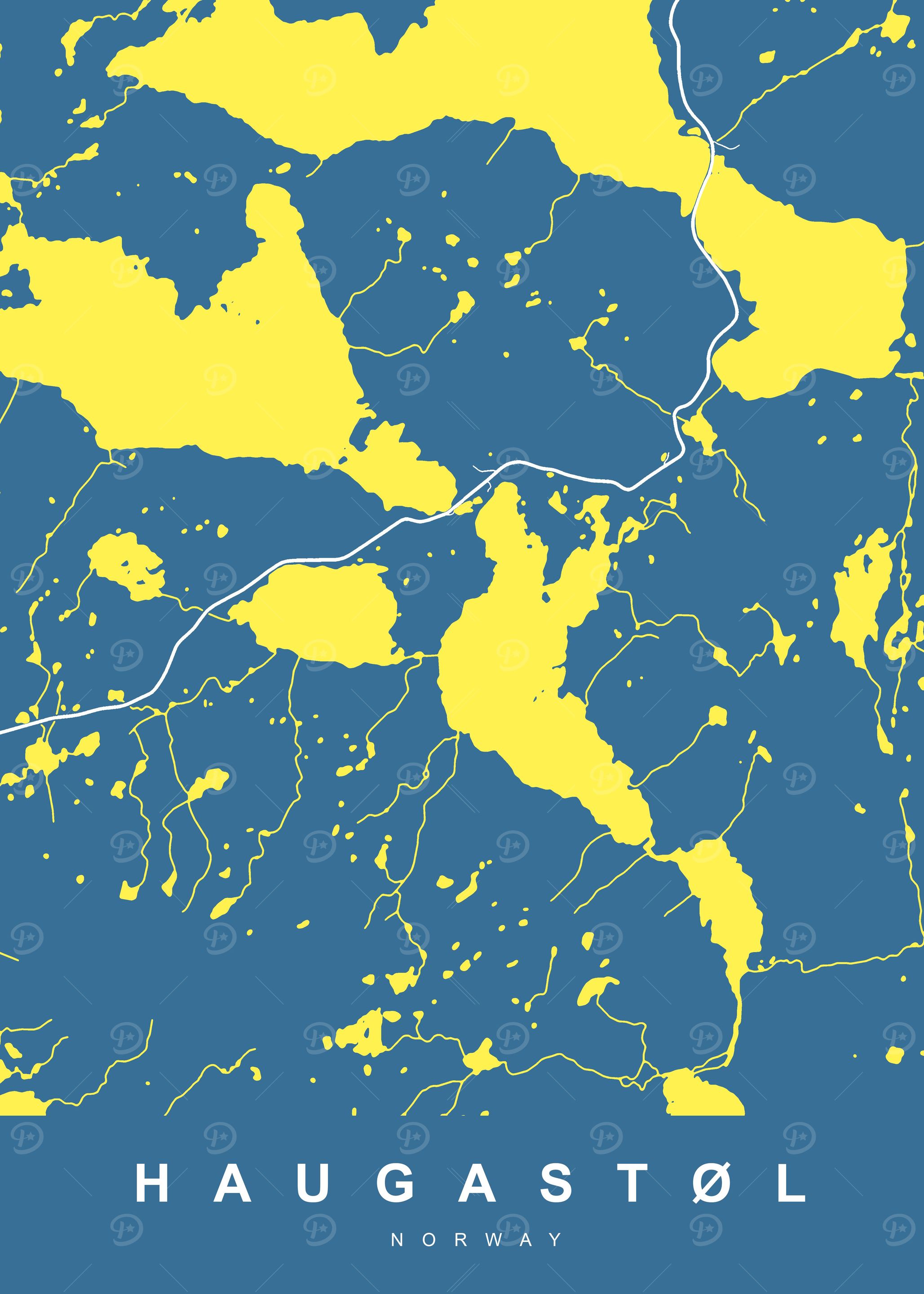 HAUGASTOL Map NORWAY