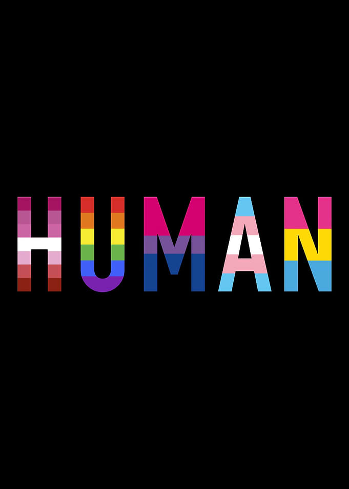 Human with lesbian gay b