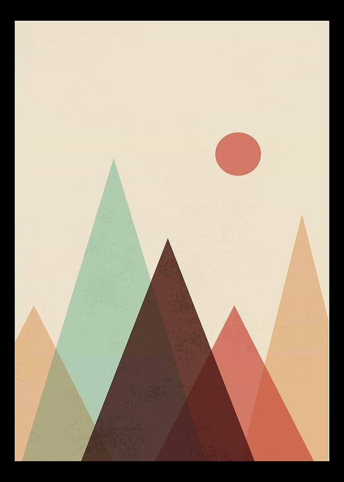 Modern minimalist mountain