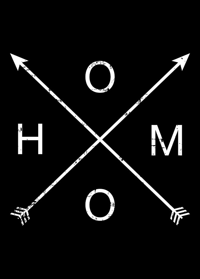 Homo with hipster cross fo