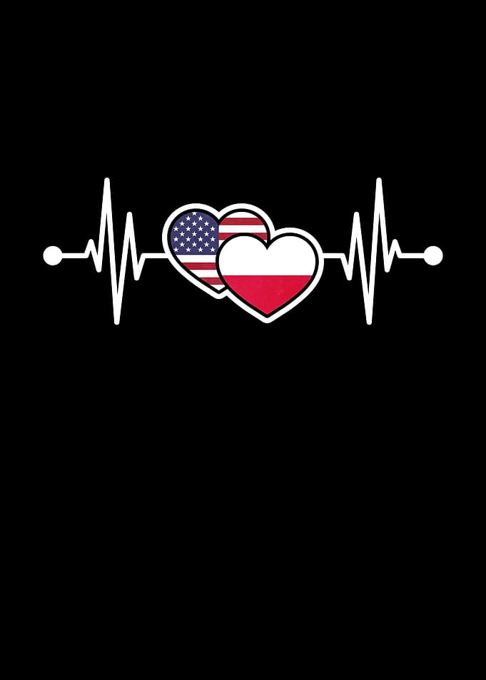 USA Heart Poland Heartbeat