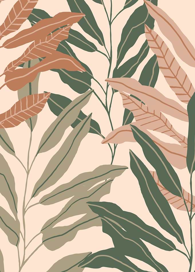 Jungle green forest leaves