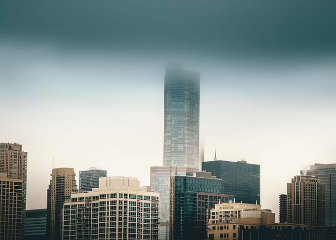 Misty Cityscape