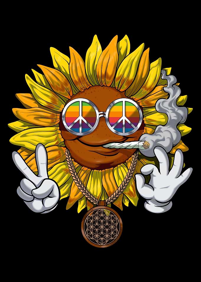 Sunflower Hippie Stoner