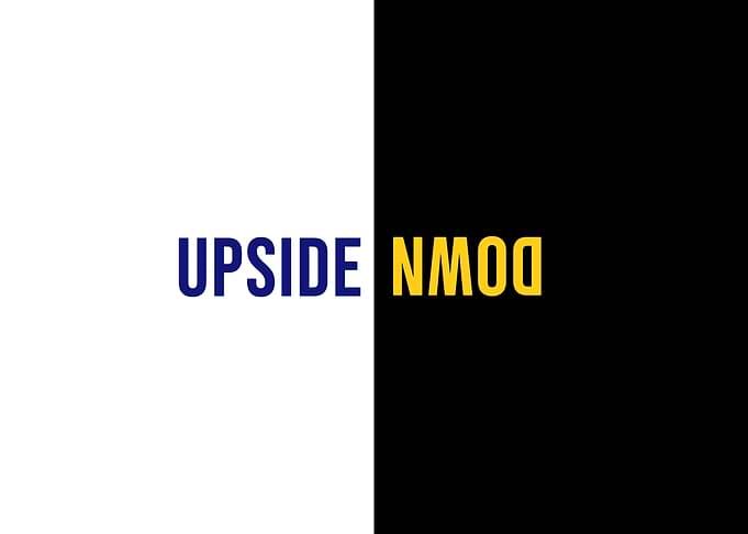 Upside down visual art cle