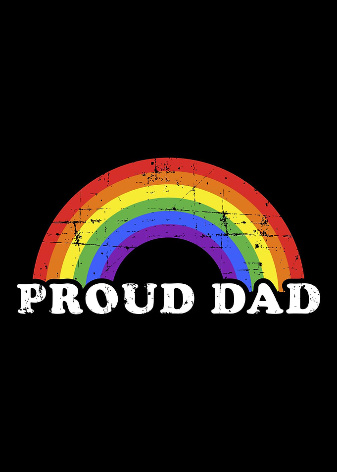 Proud dad of gay or lesbia