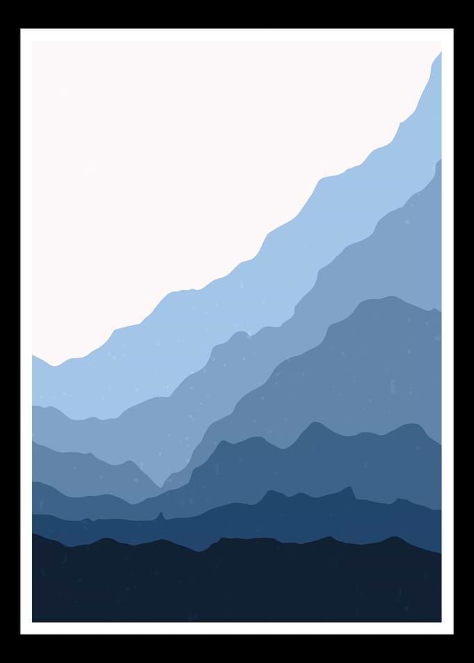 Abstract Landscape Blue