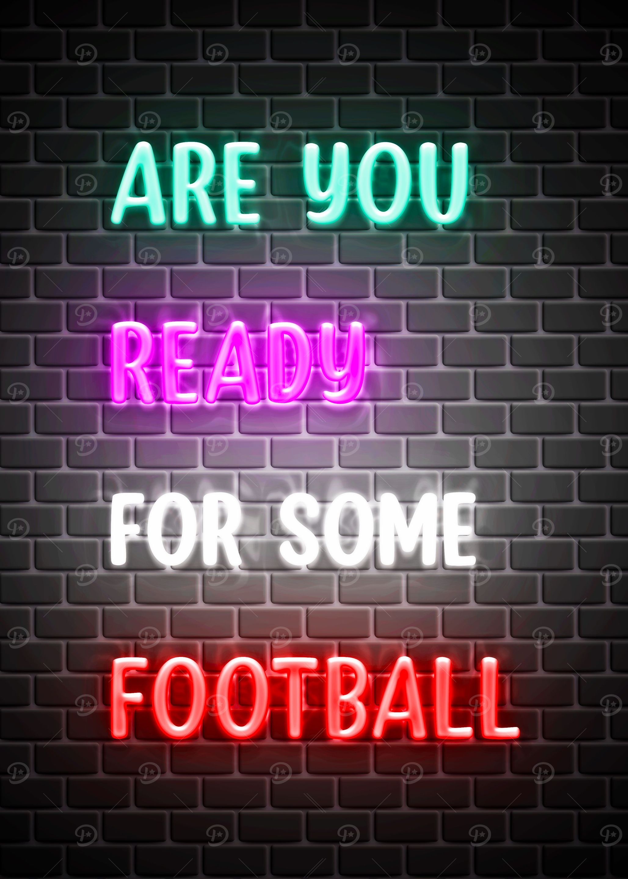 Football Quotes Neon