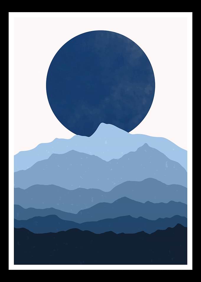 Abstract Landscape Blue