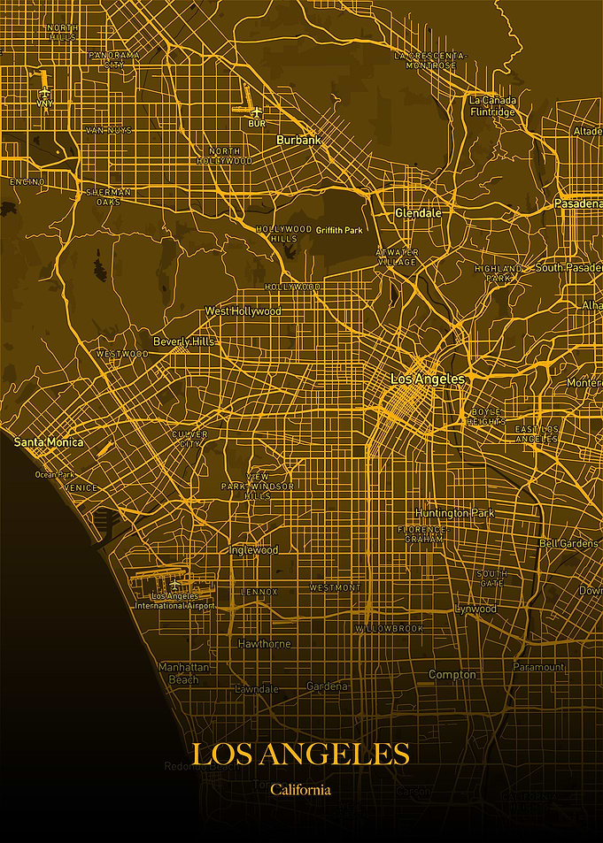 Los Angeles Gold Map