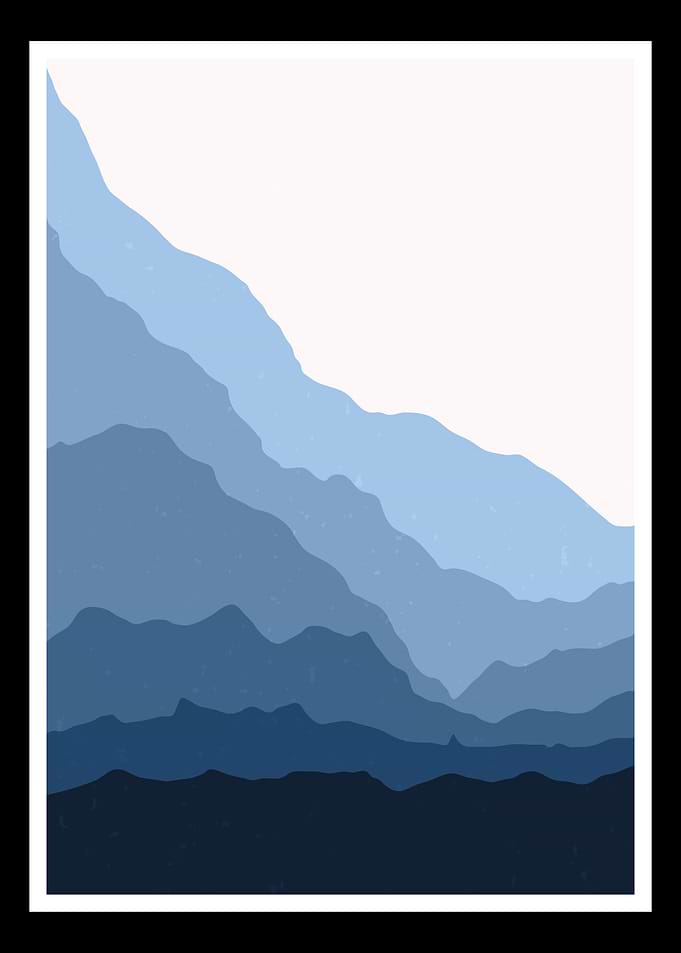 Abstract Landscape Blue