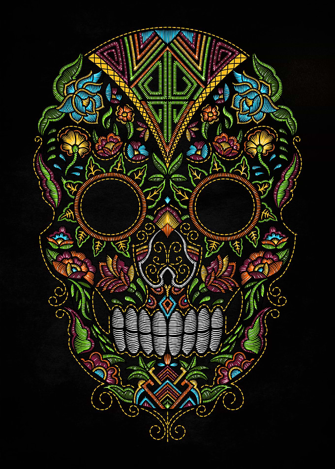 skull colors huichol