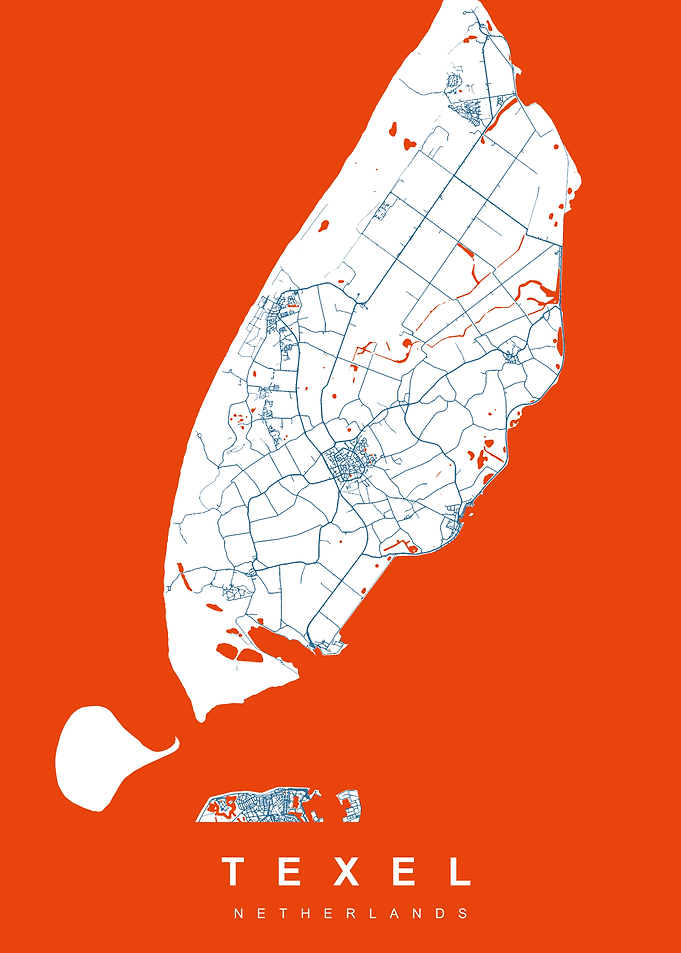 TEXEL Map NETHERLANDS