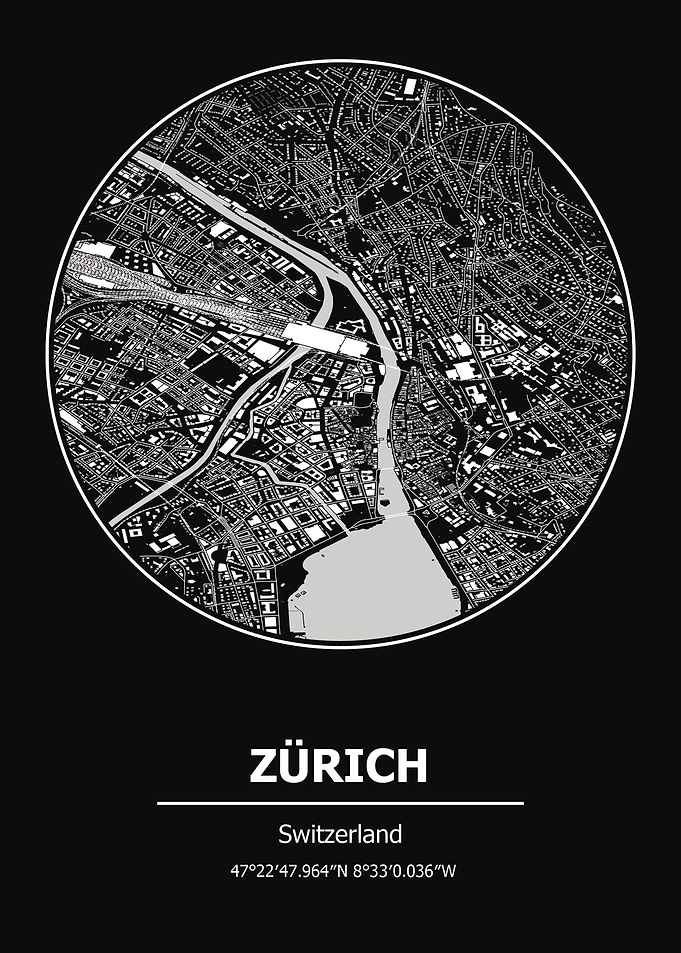 Zurich Map Switzerland