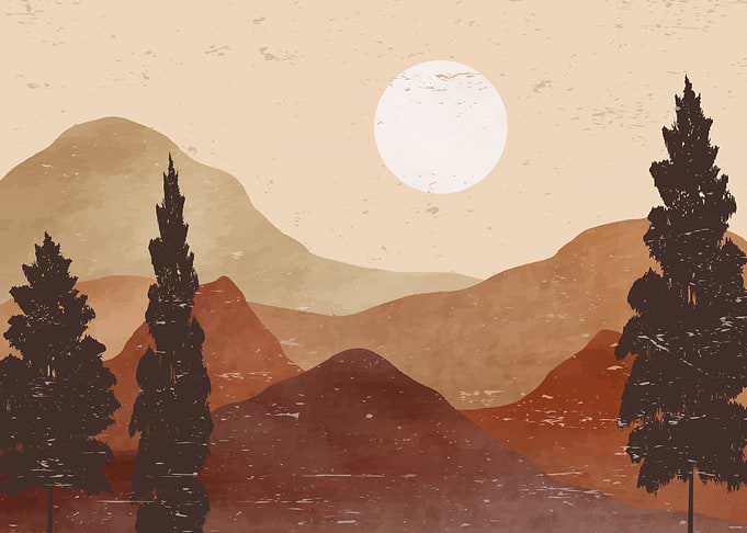 Sunset Mountain art