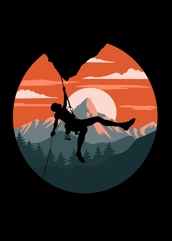 Silhouette climber