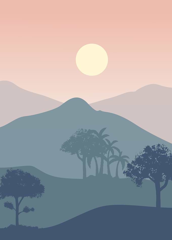 Morning Sunrise and Trees