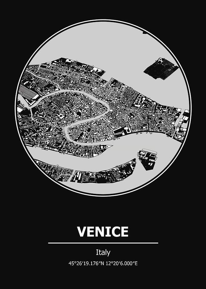 Venice City Map Italy