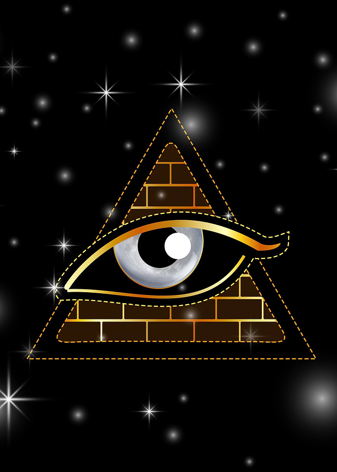 All seeing third eye in de