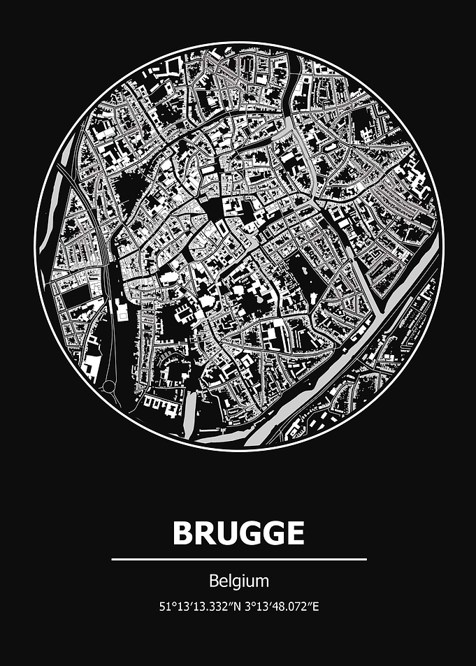 Brugge City Map Belgium