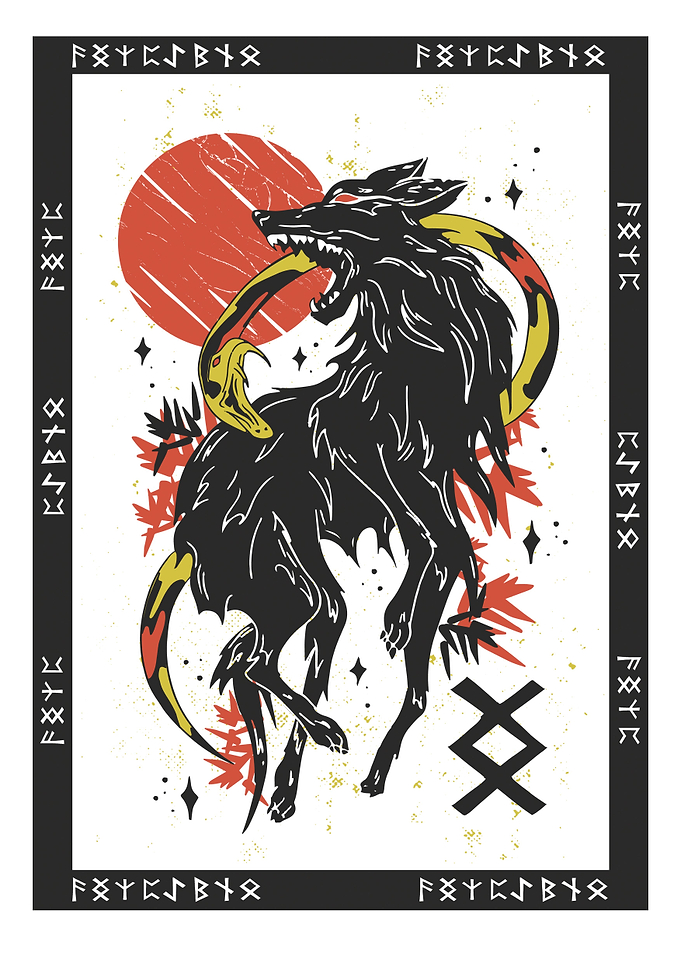 Wolf and snake