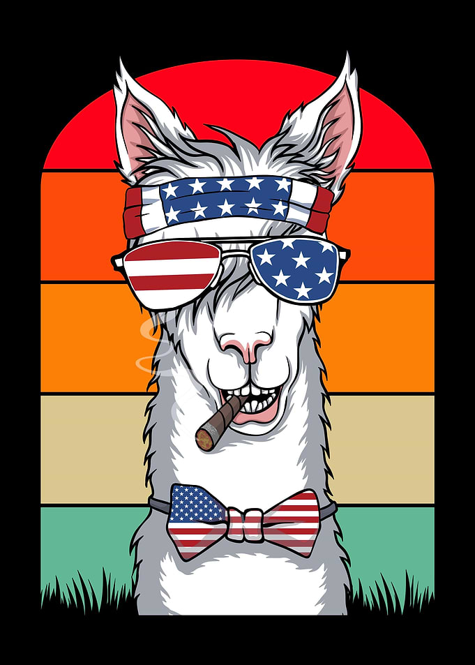 Llama USA 4th of July