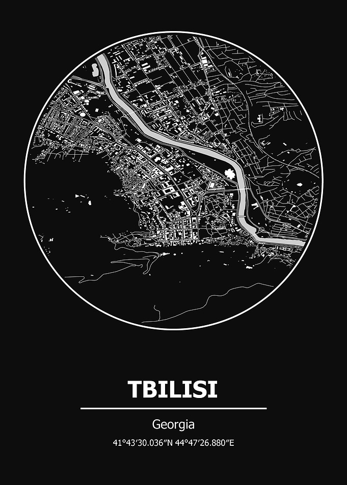 Tbilisi City Map Georgia