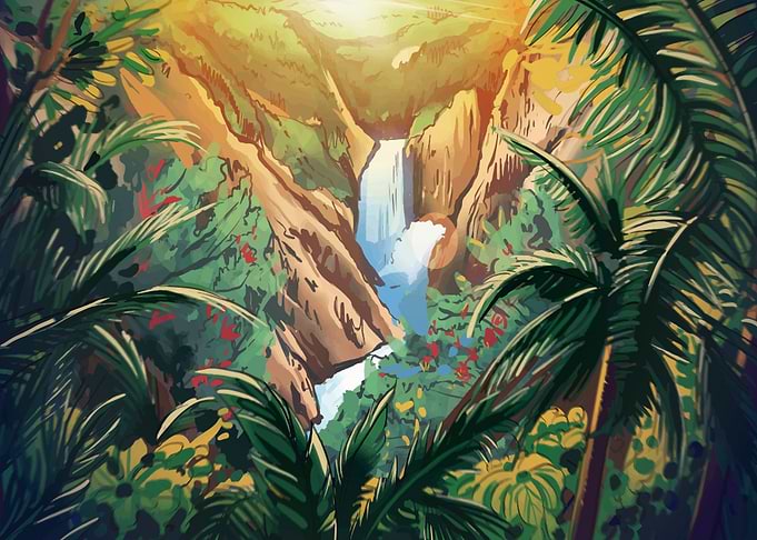 Tropical landscape nature