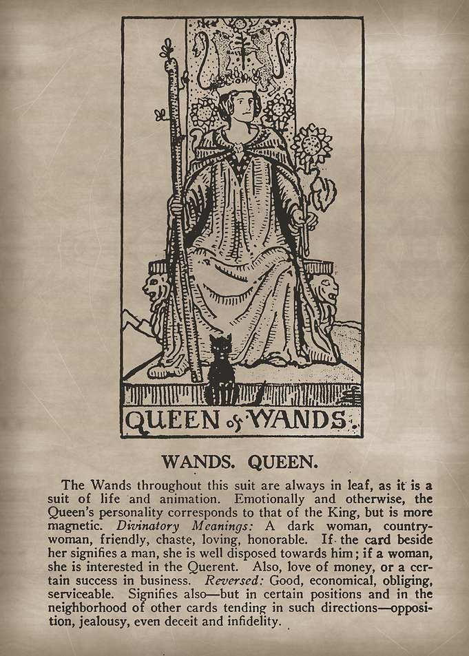 Queen of Wands Tarot Card