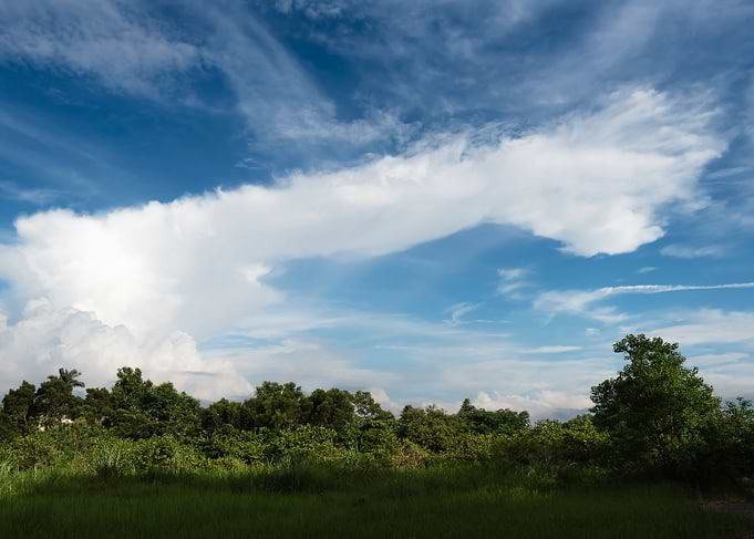 Spectacular white clouds
