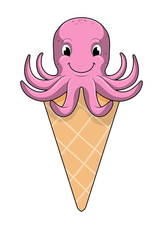 Octopus Ice cream cone