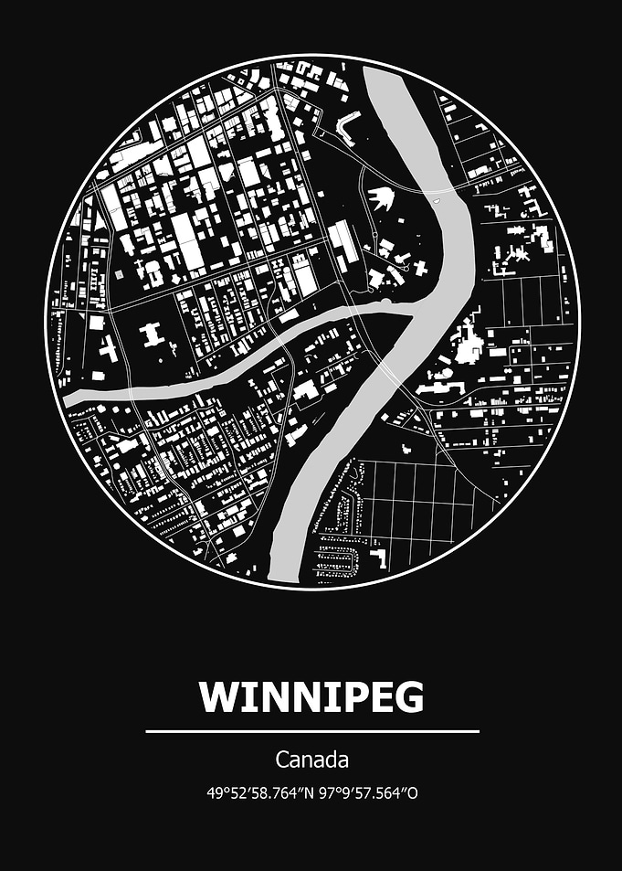 Winnipeg City Map Canada